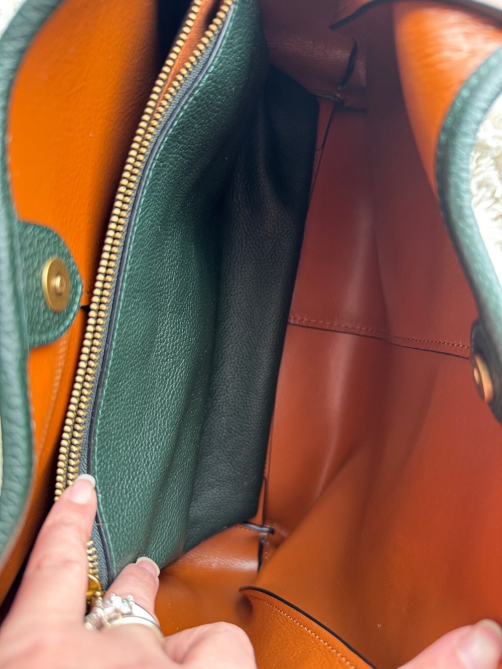 Coach Large Hunter Green Lana - Picture 6 of 7